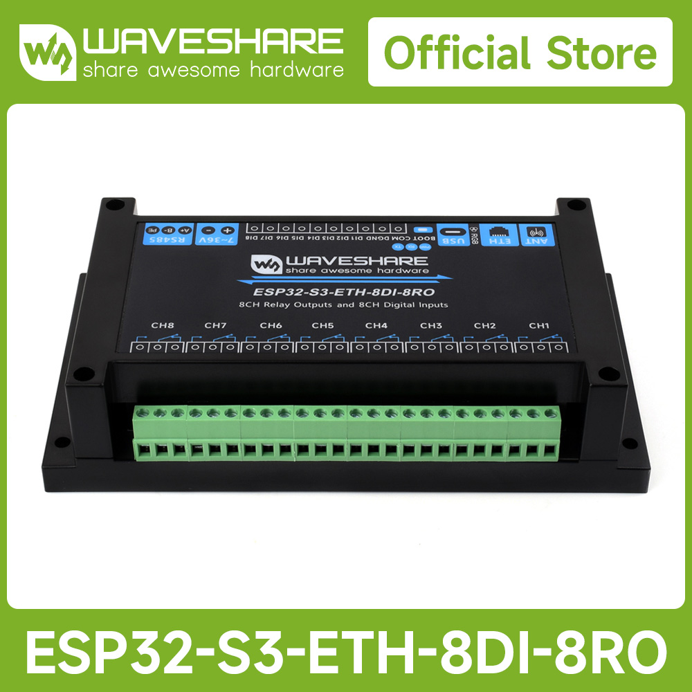 Waveshare Industrial 8-Channel - Waveshare Esp32 ulasan dan harga