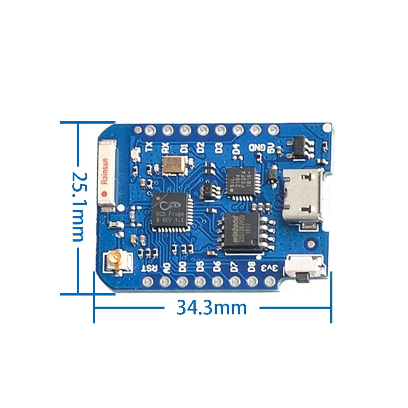 WEMOS D1 Mini Pro 4M 16M Bytes - Wemos D1 ulasan dan harga