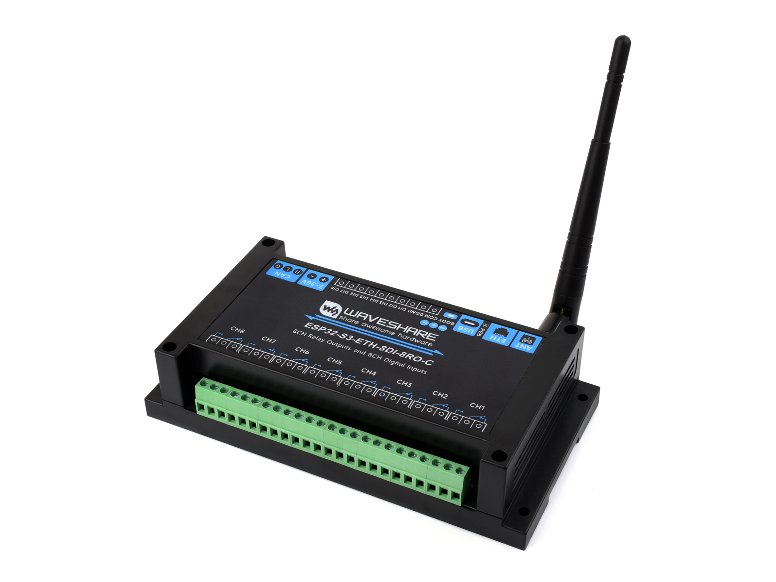 Industrial 8-Channel ESP32-S3  - Waveshare Esp32 ulasan dan harga