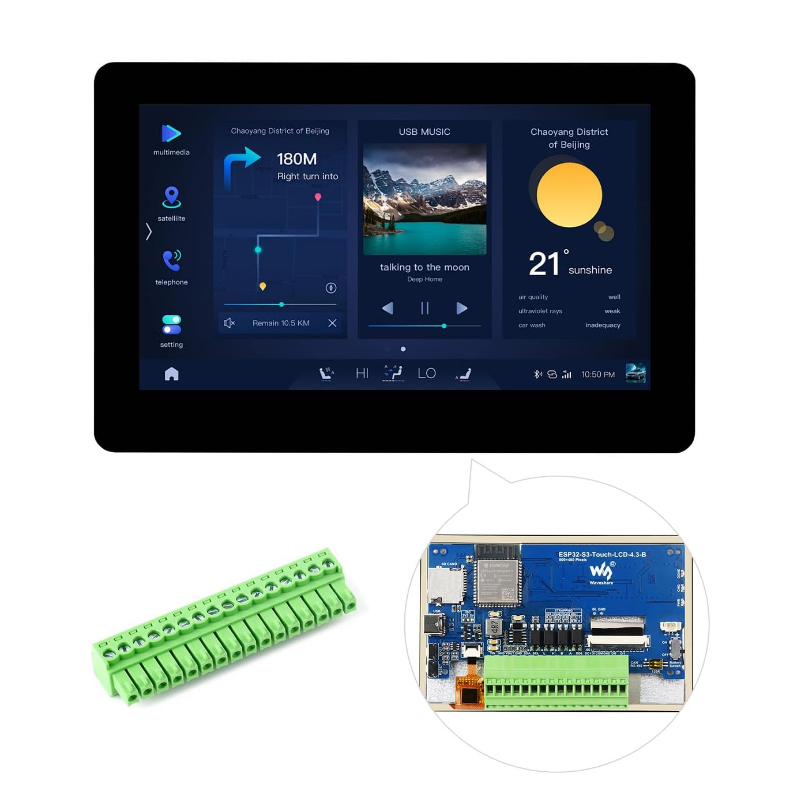 Waveshare ESP32-S3 4.3inch IPS - Lolin S3 ulasan dan harga
