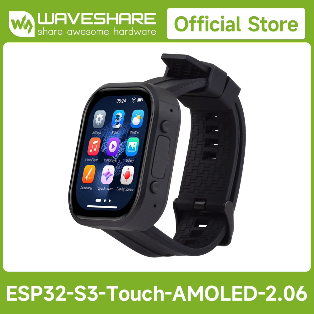Waveshare ESP32-S3 2.06inch AM - Waveshare Esp32 ulasan dan harga