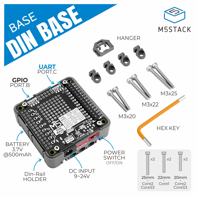 M5Stack Official Din Base with - M5Stack Core2 ulasan dan harga