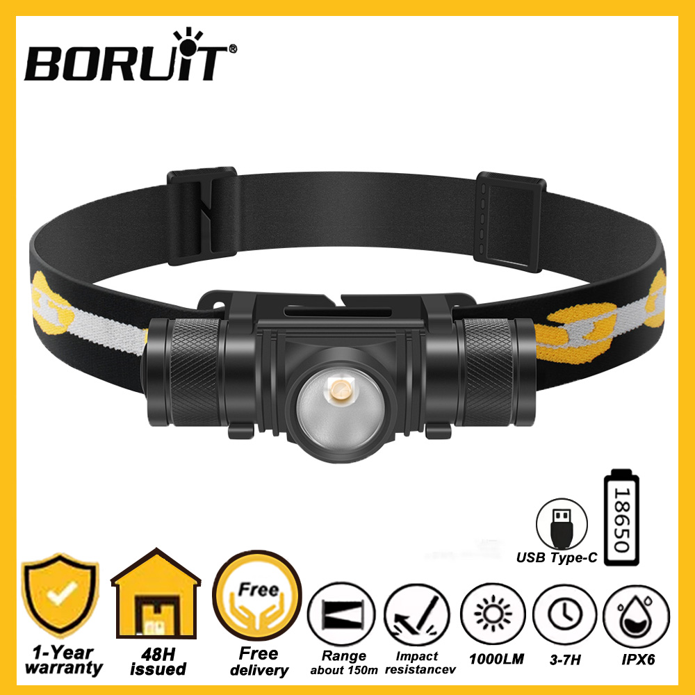 BORUiT D10 LED Headlamp 18650  - Lolin D32 ulasan dan harga