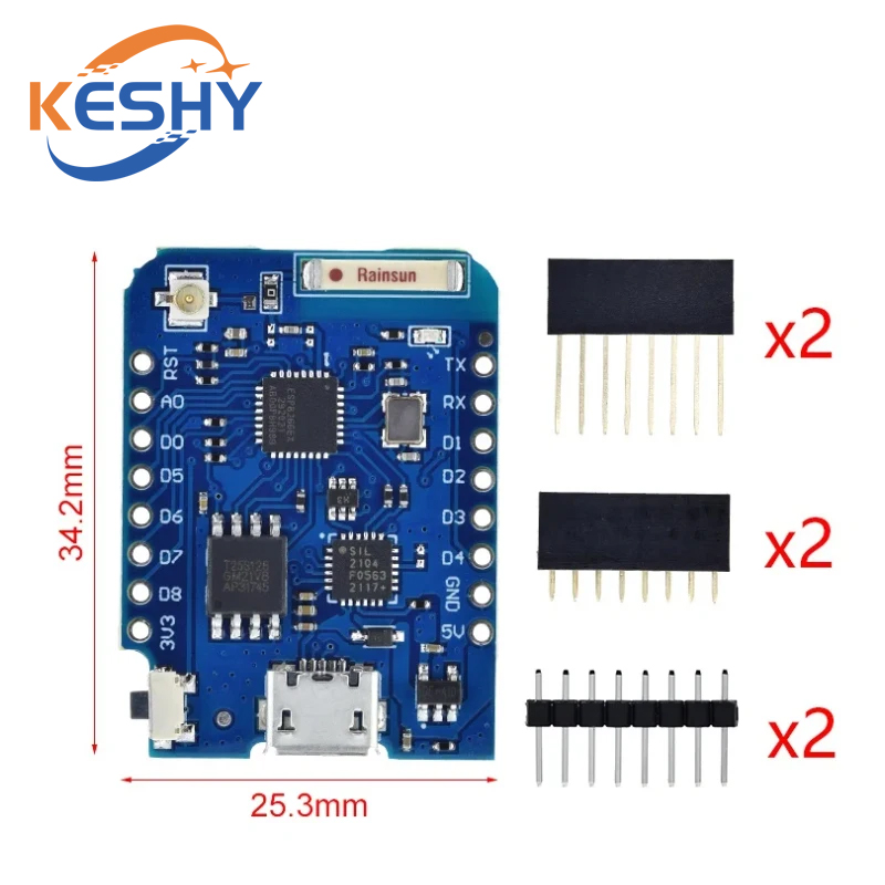 WEMOS D1 Mini Pro 16M Bytes Ex - D1 Mini Pro ulasan dan harga