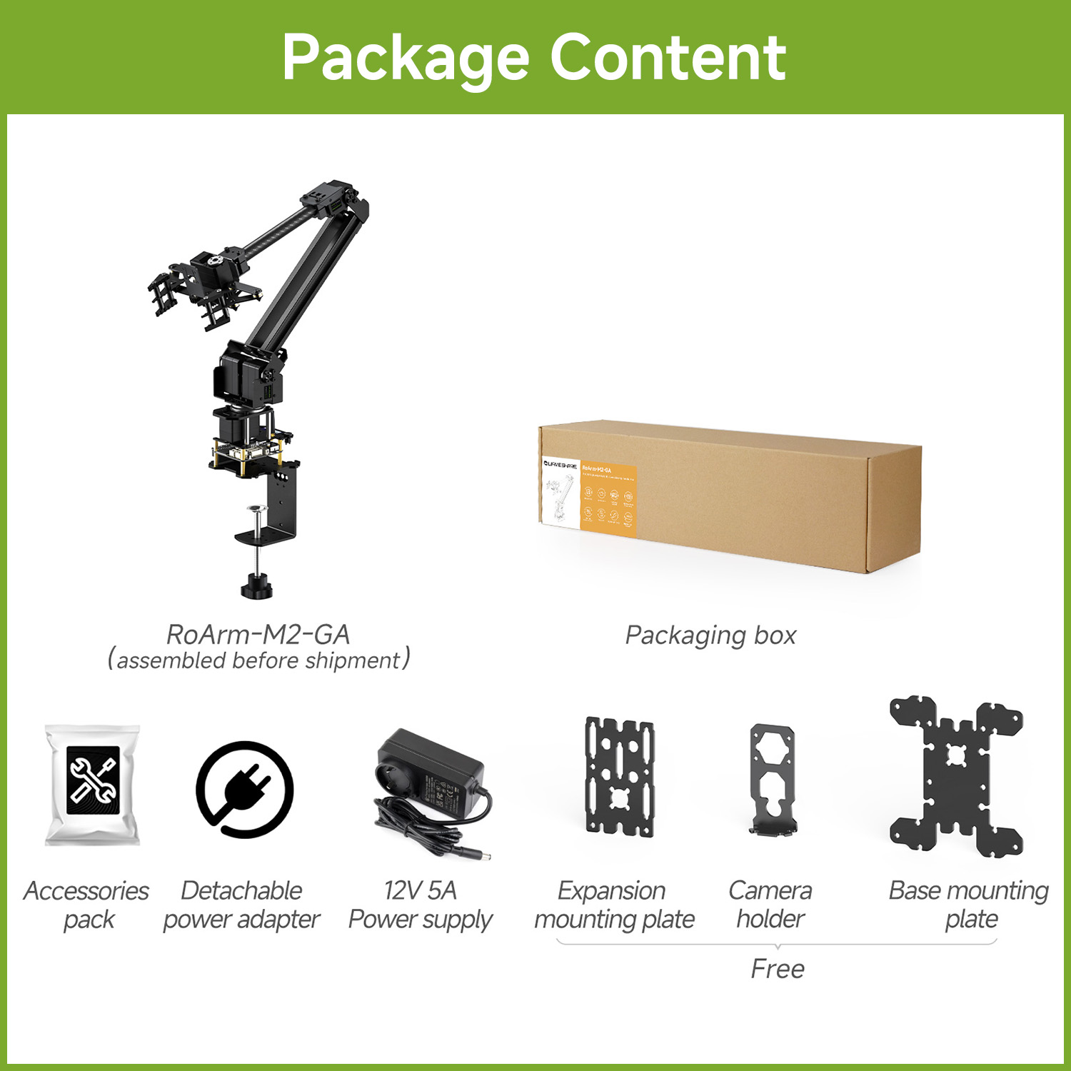 Waveshare 3+1 DOF High-torque  - Waveshare Esp32 ulasan dan harga