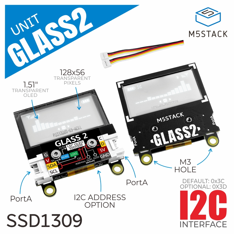 M5Stack Official Glass2 Unit w - M5Stack Core2 ulasan dan harga