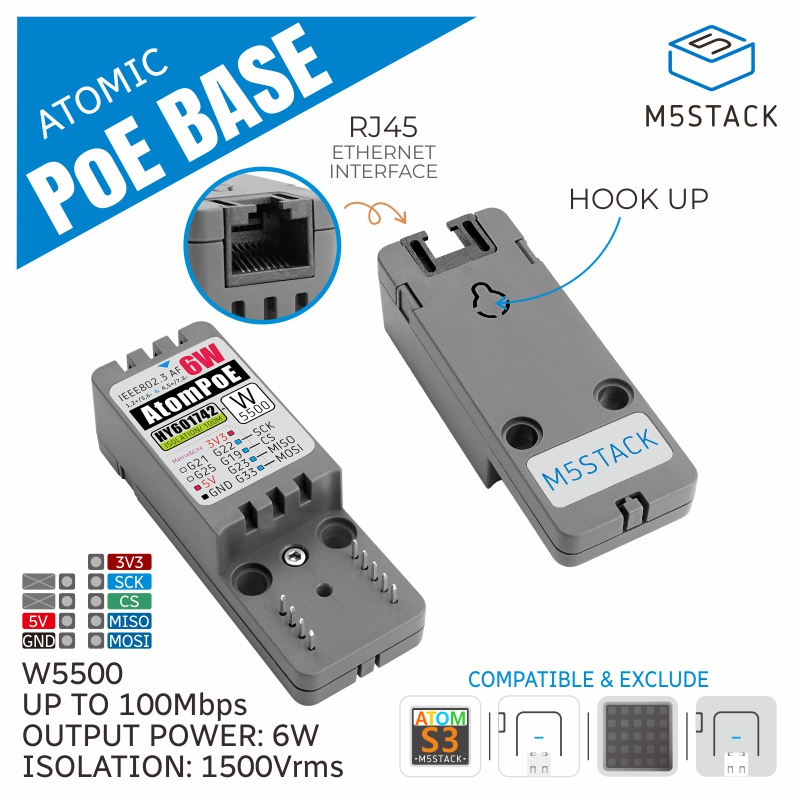 M5Stack Official ATOMIC PoE Ba - M5Stack ulasan dan harga